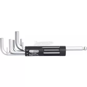   KS-TOOLS Hatszögkulcs készlet hosszú, gömbvégű, krómozott 2,0-10 mm 8 részes 151.2100