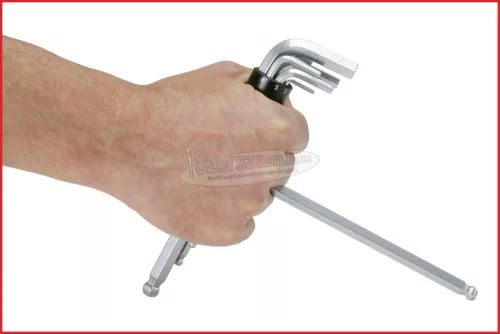 KS-TOOLS Hatszögkulcs készlet hosszú, gömbvégű, krómozott 2,0-10 mm 8 részes 151.2100