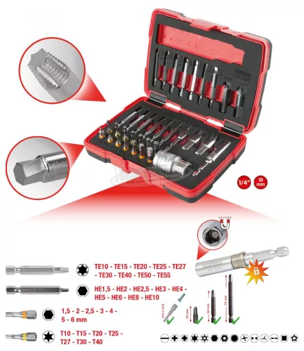 KS TOOLS 150.7060 Csavarhúzó készlet 34 részes 1/4 (6.3mm)