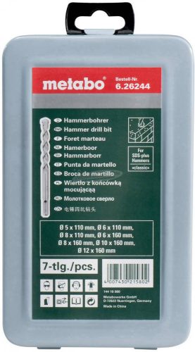 METABO 626244000 Beton csigafúró készlet 7 részes 5mm, 6mm, 6mm, 8mm, 8mm, 10mm, 12mm 7 db