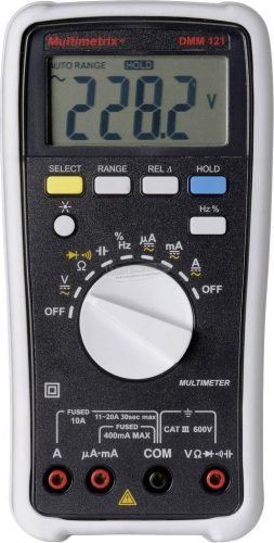 MULTIMETRIX DMM 121 Kézi multiméter digitális CAT III 600 V Kijelző (digitek): 4000