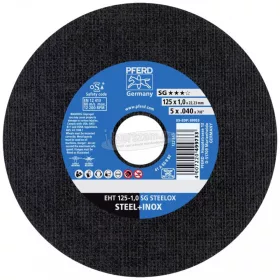   PFERD EHT 125-1,0 SG STEELOX (5) 69198297 Vágótárcsa, egyenes 125mm 5 db Nemesacél, Acél