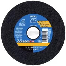  PFERD EHT 125-1,6 PSF STEELOX (10) 69198296 Vágótárcsa, egyenes 125mm 10 db Nemesacél, Acél