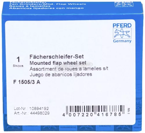 PFERD 44498029 Lapos csiszolószerszámok SET F 1505/3 A 15mm 1 készlet