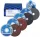 PFERD 42098003 COMBICLICK gyapjú tárcsakészlet 125mm VRH A100C, 180M, 240F és PNER WF CC-H-GT alátéttel a befejezéshez 125mm
