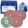 PFERD 42098001 COMBICLICK szálas tárcsakészlet korund 125mm A36, 60, 80, 120 CC-H-GT alátéttel univerzális alkalmazásokhoz 125mm