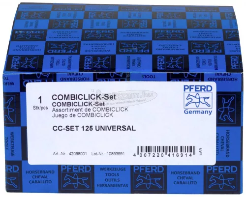 PFERD 42098001 COMBICLICK szálas tárcsakészlet korund 125mm A36, 60, 80, 120 CC-H-GT alátéttel univerzális alkalmazásokhoz 125mm