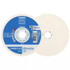   PFERD 44498028 COMBICLICK filctárcsák CC-FR 125mm elő- és magasfényű polírozáshoz sarokcsiszolóval 125mm