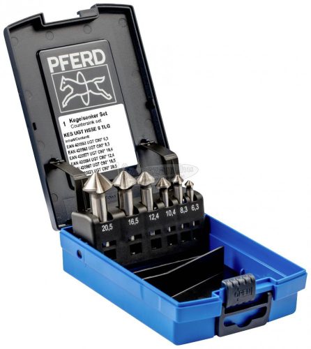 PFERD SET UGT HSSE DIN 335 C90° 6TLG 25202195 kúpsüllyesztő készlet 6 részes HSSE-Co 5 1 készlet