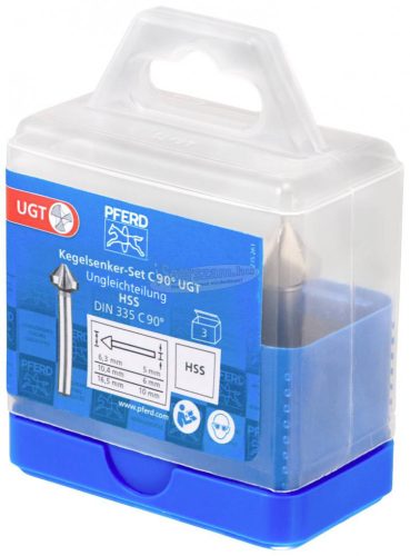 PFERD SET UGT HSS DIN 335 C90° 3TLG 25202190 kúpsüllyesztő készlet 3 részes HSS 1 készlet