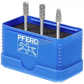   PFERD 21901404 Turbomaró készlet Keményfém Szár átmérő 3mm 3 részes