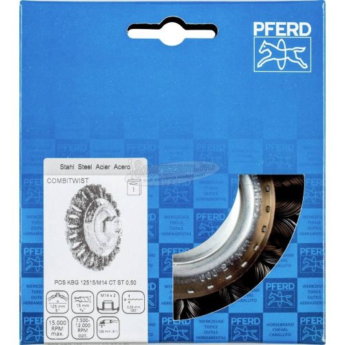 PFERD Fonott kúpos menetes kefe POS KBG 12515/M14 CT ST 0,50 43317011