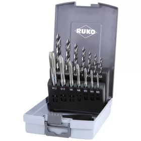   RUKO 259048RO Gépi menetfúró készlet 14 részes M3-M12 DIN 352, DIN 376, DIN 338 HSS 1 készlet