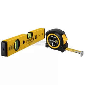   STABILA Wasserwaage Type 70 + Taschenbandmaß BM 100 Könnyűfém vízmérték 30 cm