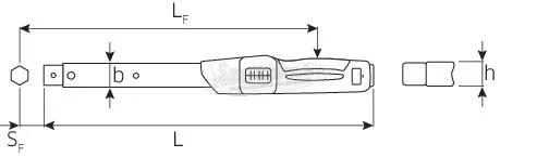 STAHLWILLE 730N/12 50181012 Nyomatékkulcs Bedugaszolós szerszámokhoz Bedugaszolható négylap 14 x 18mm 25-130Nm