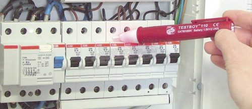 TESTBOY 114 Érintés nélküli feszültségvizsgáló CAT III 1000 V LED, Vibrálás Gyári standard (tanusítvány nélkül)