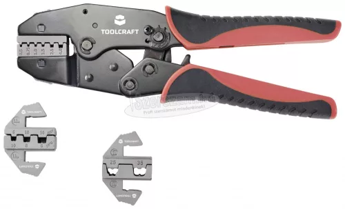TOOLCRAFT TO-7703463 Krimpelő fogó készlet 83 részes Érvéghüvelyek 0.5-35mm² Érvéghüvely-választékot tartalmazó kofferrel, Cserélhető krimpelőbetétekkel