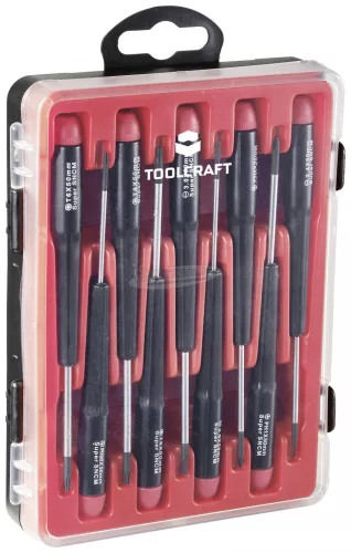 TOOLCRAFT Precíziós csavarhúzó készlet, 9 részes TO-7850262