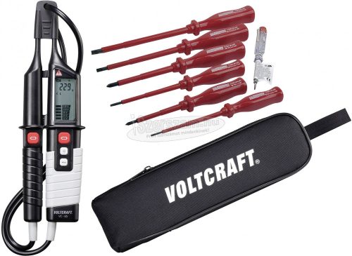 VOLTCRAFT VC 65 Kétpólusú feszültségvizsgáló CAT III 1000 V, CAT IV 600 V LCD, Akusztikus, LED