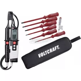   VOLTCRAFT Kétpólusú feszültségvizsgáló csavarhúzó készlettel, CAT III 1000 V, CAT IV 600 V, Voltcraft VC 64