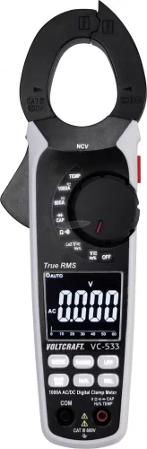 VOLTCRAFT Lakatfogó, AC/DC árammérő CAT III 600 V 1000 A, Voltcraft VC-533
