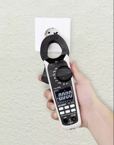 VOLTCRAFT Lakatfogó, AC/DC árammérő CAT III 600 V 1000 A, Voltcraft VC-533