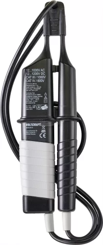VOLTCRAFT Kétpólusú feszültségvizsgáló CAT III 1000 V CAT IV 600 V akusztikus, LCD, LED, Voltcraft VC-65 SE