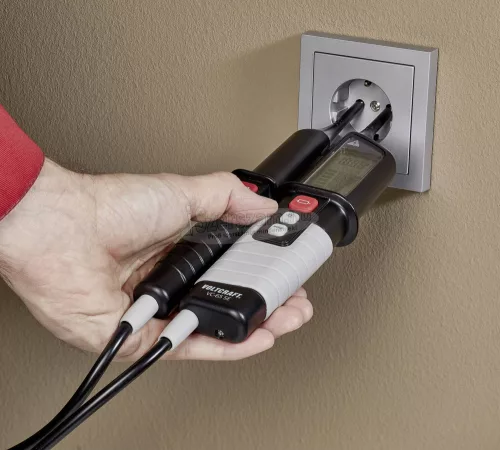 VOLTCRAFT Kétpólusú feszültségvizsgáló CAT III 1000 V CAT IV 600 V akusztikus, LCD, LED, Voltcraft VC-65 SE