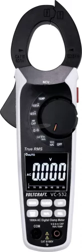 VOLTCRAFT Digitális lakatfogó multiméter CAT II 600 V 6000 digit, Voltcraft VC-532
