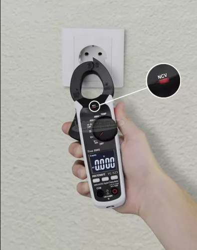 VOLTCRAFT Digitális AC/DC lakatfogó CAT III 600 V 4000 digit, Voltcraft VC-523