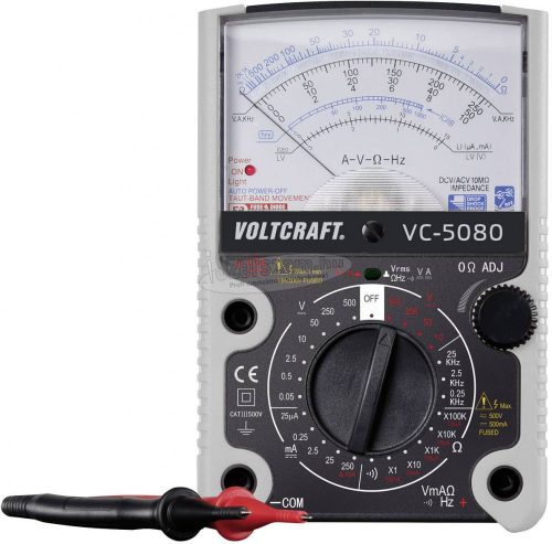 VOLTCRAFT Analóg multiméter, mérőműszer CAT III 500 V, Voltcraft VC-5080