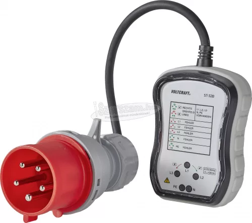 VOLTCRAFT ST-32B háromfázisú konnektorvizsgáló