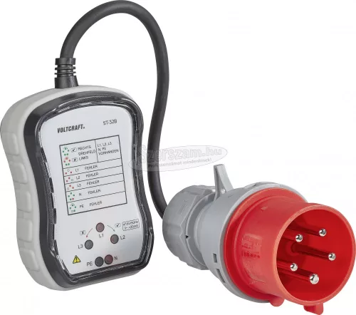 VOLTCRAFT ST-32B háromfázisú konnektorvizsgáló