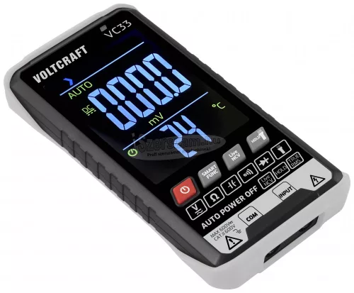 VOLTCRAFT Digitális kézi multiméter, 5999 digit, CAT III 600 V, Voltcraft VC33