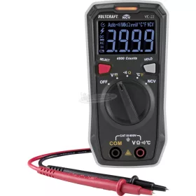   VOLTCRAFT Digitális kézi multiméter CAT III 600 V 4000 digit, Voltcraft VC-22