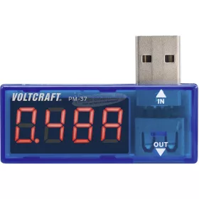   VOLTCRAFT USB-s multiméter, áram és feszültségmérő panelműszer VOLTCRAFT PM-37 CAT I