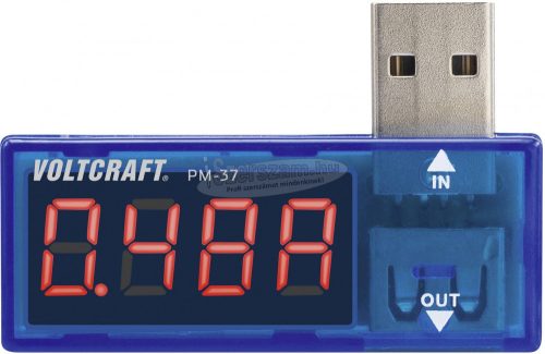 VOLTCRAFT USB-s multiméter, áram és feszültségmérő panelműszer VOLTCRAFT PM-37 CAT I