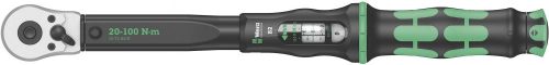 WERA Click-Torque B 2 nyomatékkulcs irányváltós, 20-100Nm, 3/8"x20-100Nm 05075611001