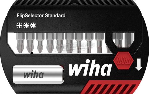 Wiha FlipSelector Standard 25 bitkészlet Phillips, Pozidriv, TORX 15 részes 1/4" C6,3, övcsipesszel (39060)