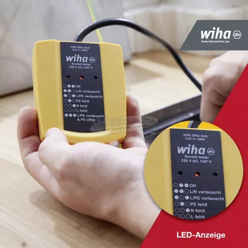 Wiha Aljzatteszter 230 V AC, CAT II (45220)