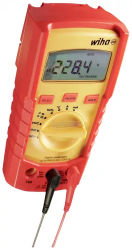 Wiha Digitális multiméter 600 V-ig AC, CAT IV 2x AAA elemmel (45218)