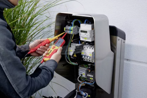 Wiha Feszültség- és folytonosság vizsgáló, 12–1 000 V AC, CAT IV 2x AAA elemmel (45216)