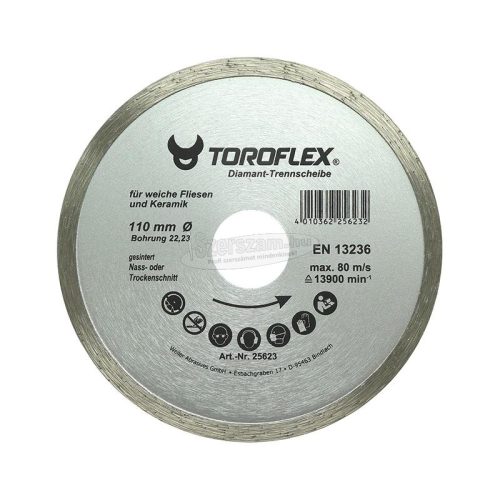 TOROFLEX BASIC csempe gyémánttárcsa 110x22,2/SH5,5