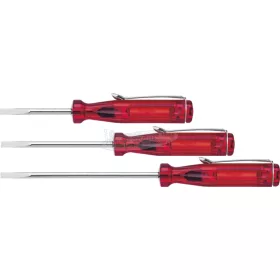   Wiha Mini csavarhúzó lapos átlátszó-piros, feltűző csipesszel 3,0mm x 60mm 01538