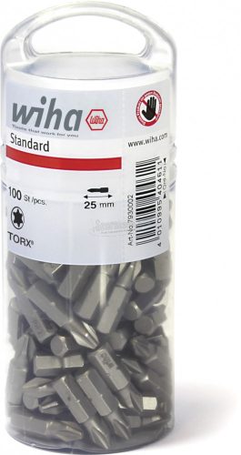 Wiha Standard 25 bitkészlet TORX T20 1/4" nagy kiszerelésű csomagban 100 részes 40463