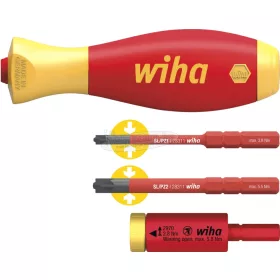   Wiha easyTorque electric adapter nyomatékkészlet 2,8 Nm slimVario tartóval és SL/PZ slimBitekkel 4 részes 41478
