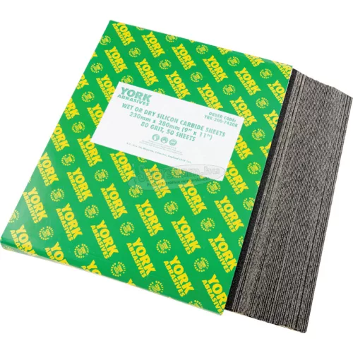 YORK ABRASIVES 9"X11" NEDVES VAGY SZÁRAZ CSISZOLÓPAPÍR 80 YRK2007420K
