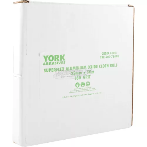 YORK ABRASIVES 25MM X 50M SUPERFLEX ALUMÍNIUM-OXID CSISZOLÓVÁSZON 180 YRK2007884K