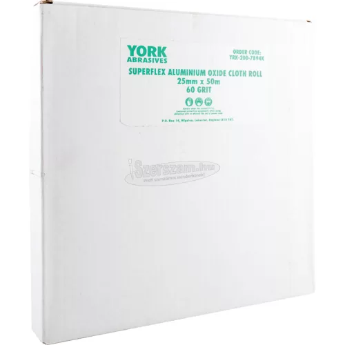 YORK ABRASIVES 25MM X 50M SUPERFLEX ALUMÍNIUM-OXID CSISZOLÓVÁSZON 60 YRK2007894K