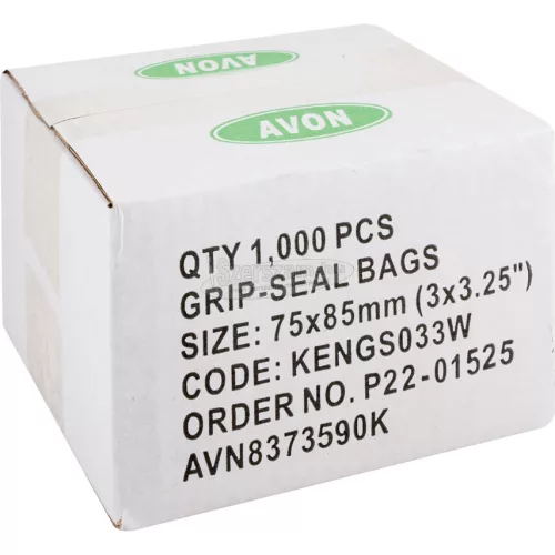 AVON STATIONERY PRODUCTS 3"X3.3/8" ÚJRAZÁRHATÓ, FELIRATOZHATÓ POLIETILÉN TASAKOK (PK-1000) AVN8373590K